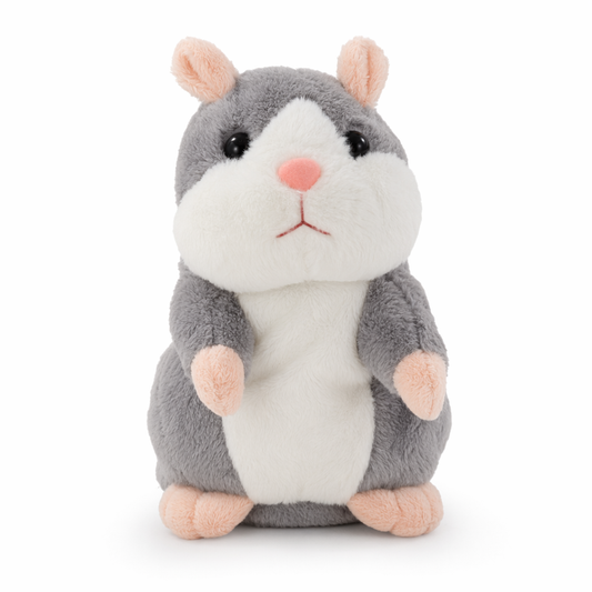 Charming 15cm Talking Hamster Toy Gray