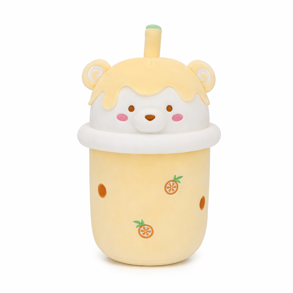 Boba Stuffed Plushie Bubble Tea Yellow