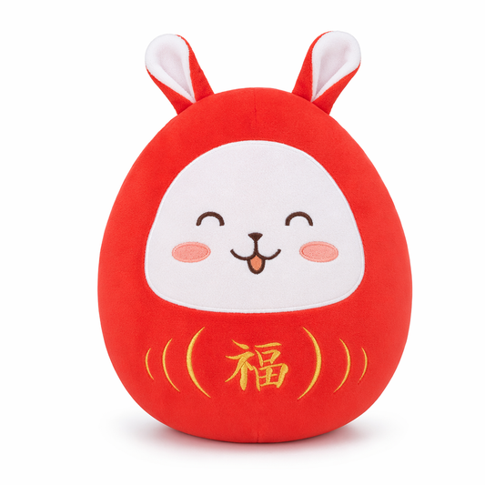 Cute Rabbit Plush Toy - Chinese New Year Edition Smile eyes