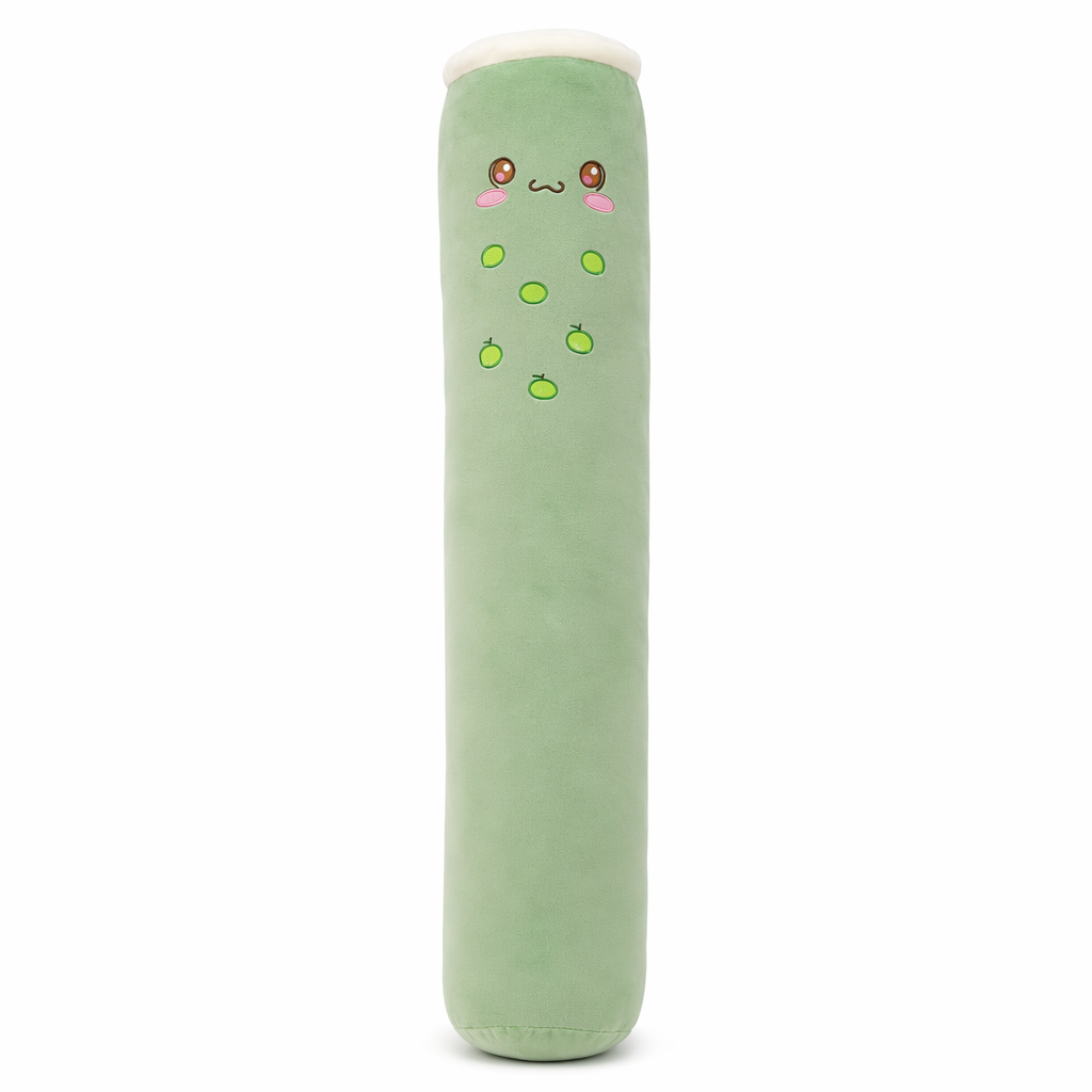 Bubble Milk Tea Plush Pillow Green