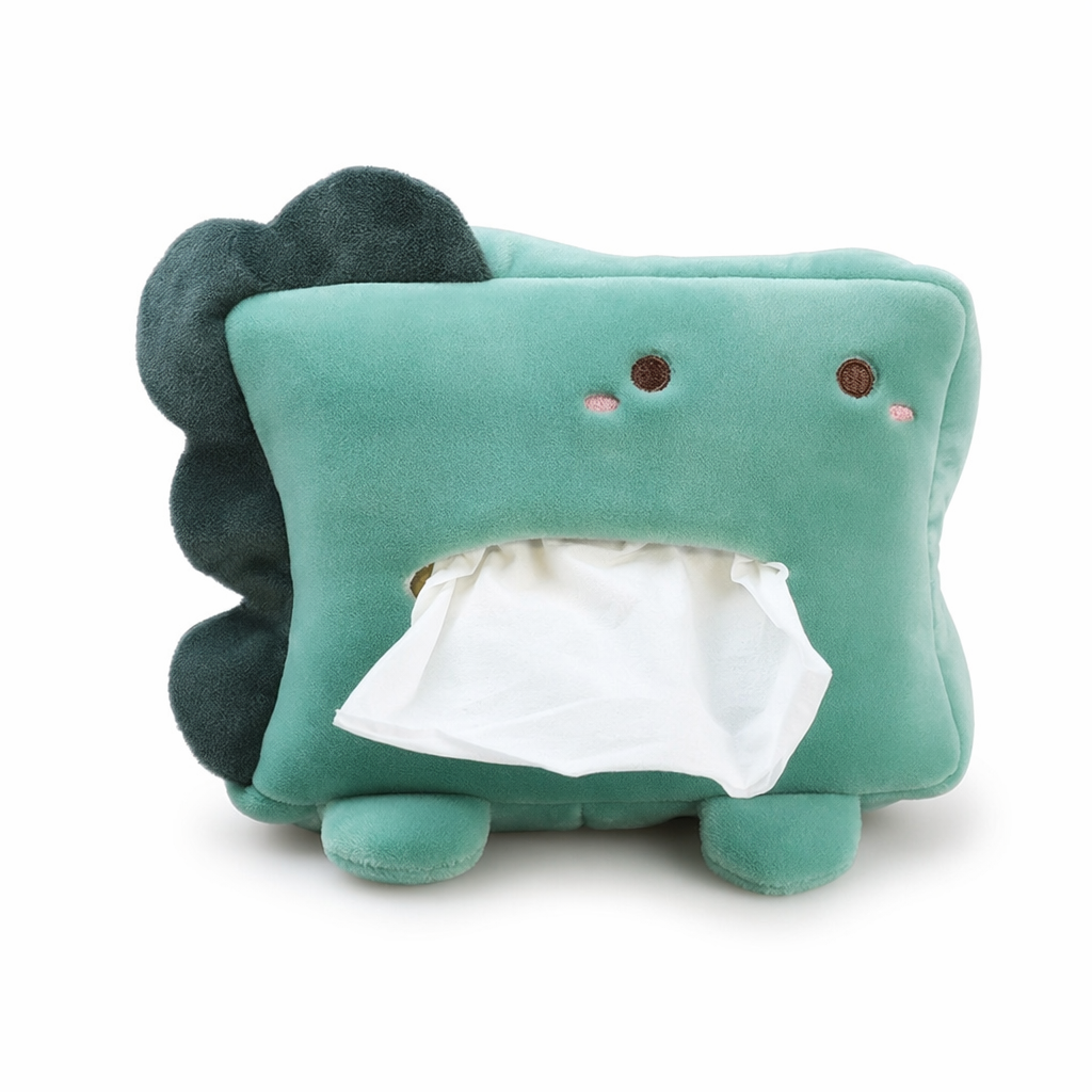 Plush Animal Napkin Holder: Versatile & Adorable Car Accessories Green