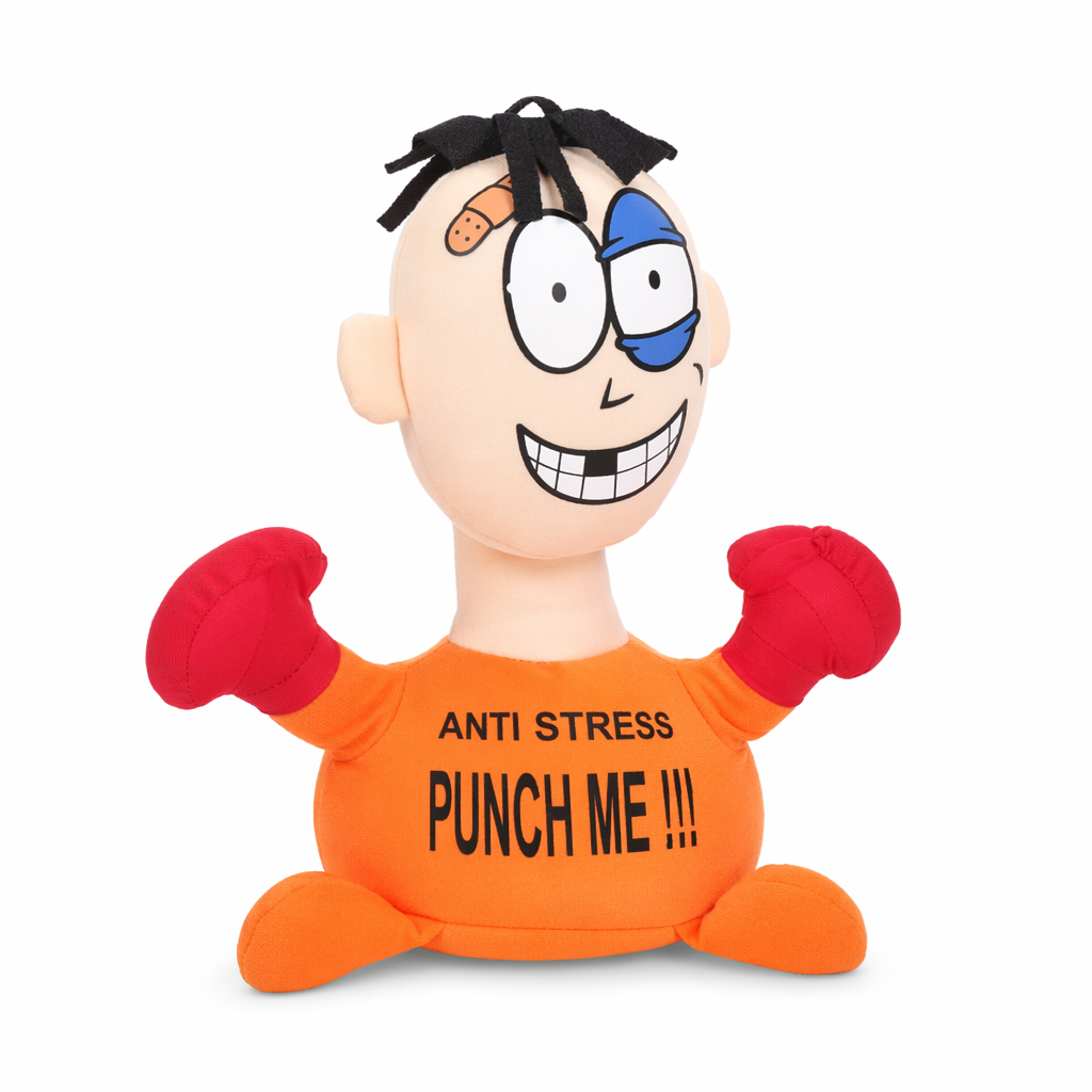 Plush 3D Electric Punch Me Kids' Anti-Stress Toy. Orange