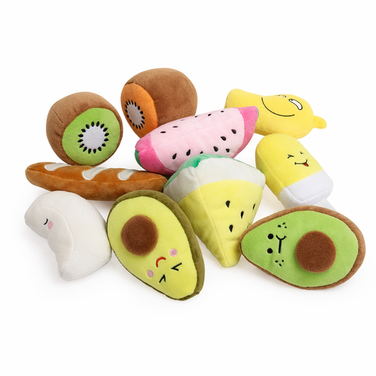 Puppy's favorite squeaky plush toys! A