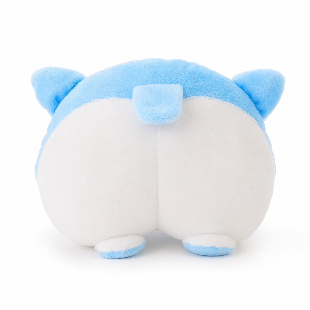 Plush Animal Car Tissue Holder Blue