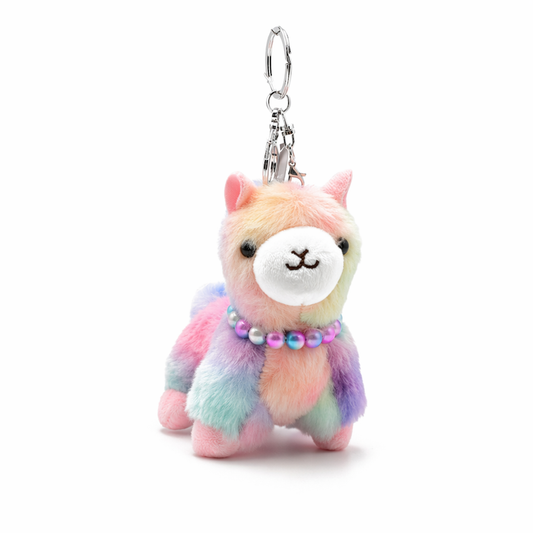 Bamboo Charcoal Alpaca Key Chain Pink