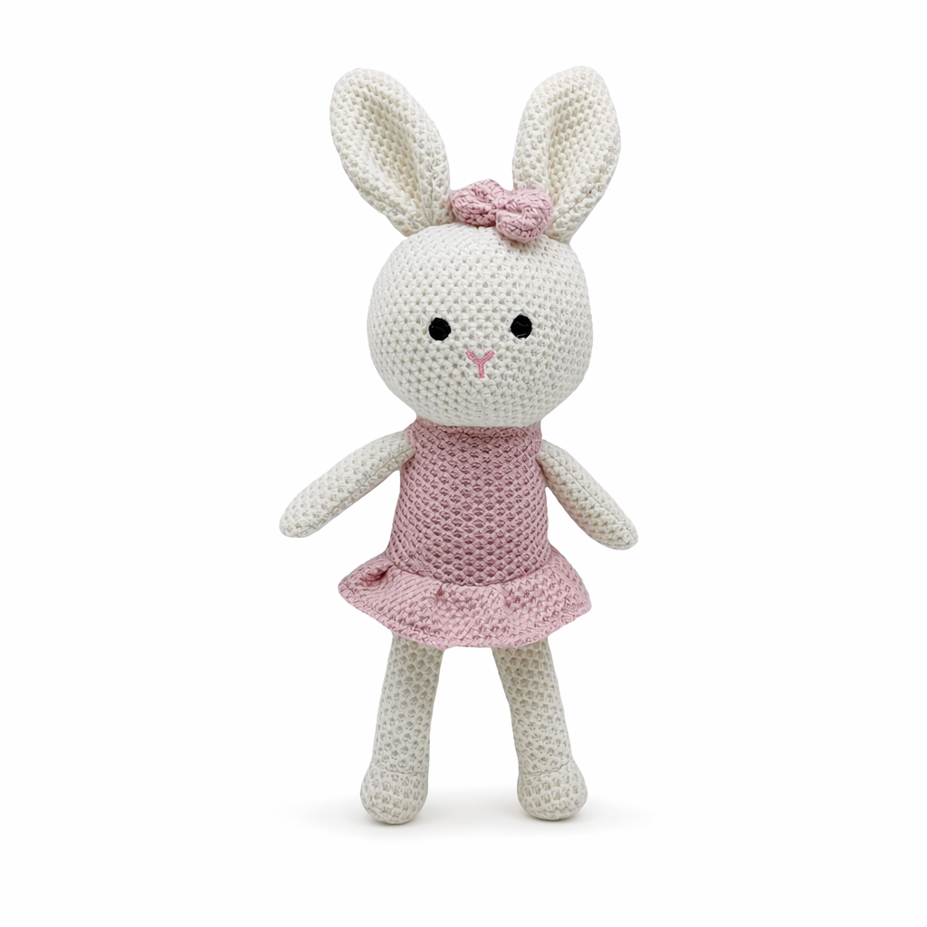 Adorable Handmade Kawaii Bunny Plush Gray