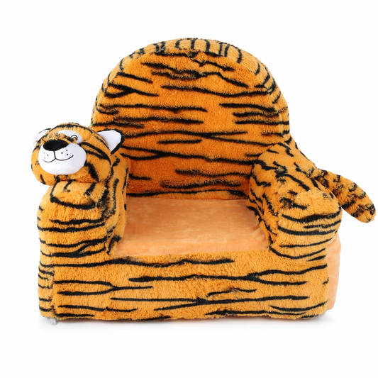 Adorable Cartoon Animal Mini Kids Sectional Sofa Orange
