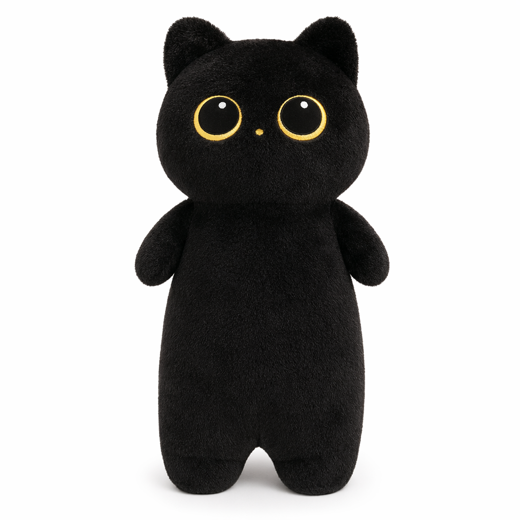 Stella - 65cm Kawaii Plush Cat Black