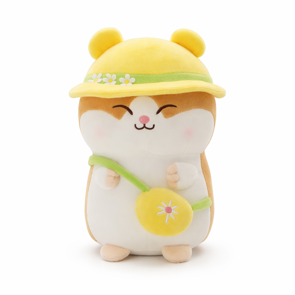 Soft and cuddly hamster toy Yellow