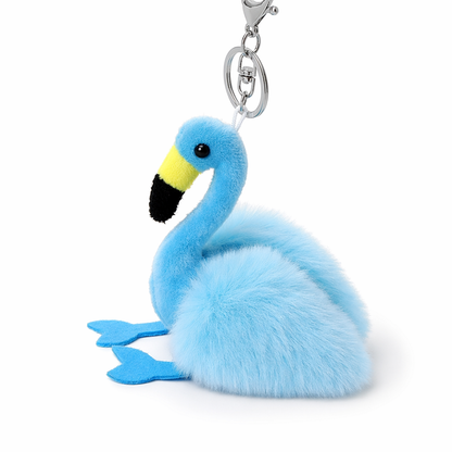 Fashion Flamingo Keychain Pendant: Luxurious and Trendy Blue