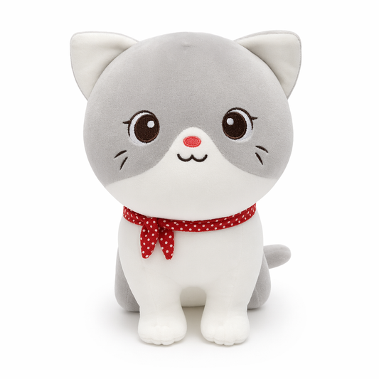 24cm Squishy Kawaii Cat Plush Toy Gray