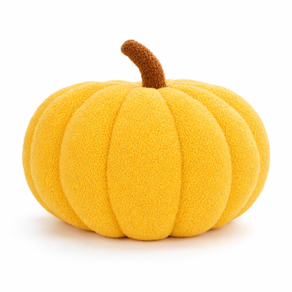 Cozy, Cute 3D Pumpkin Throw Yellow