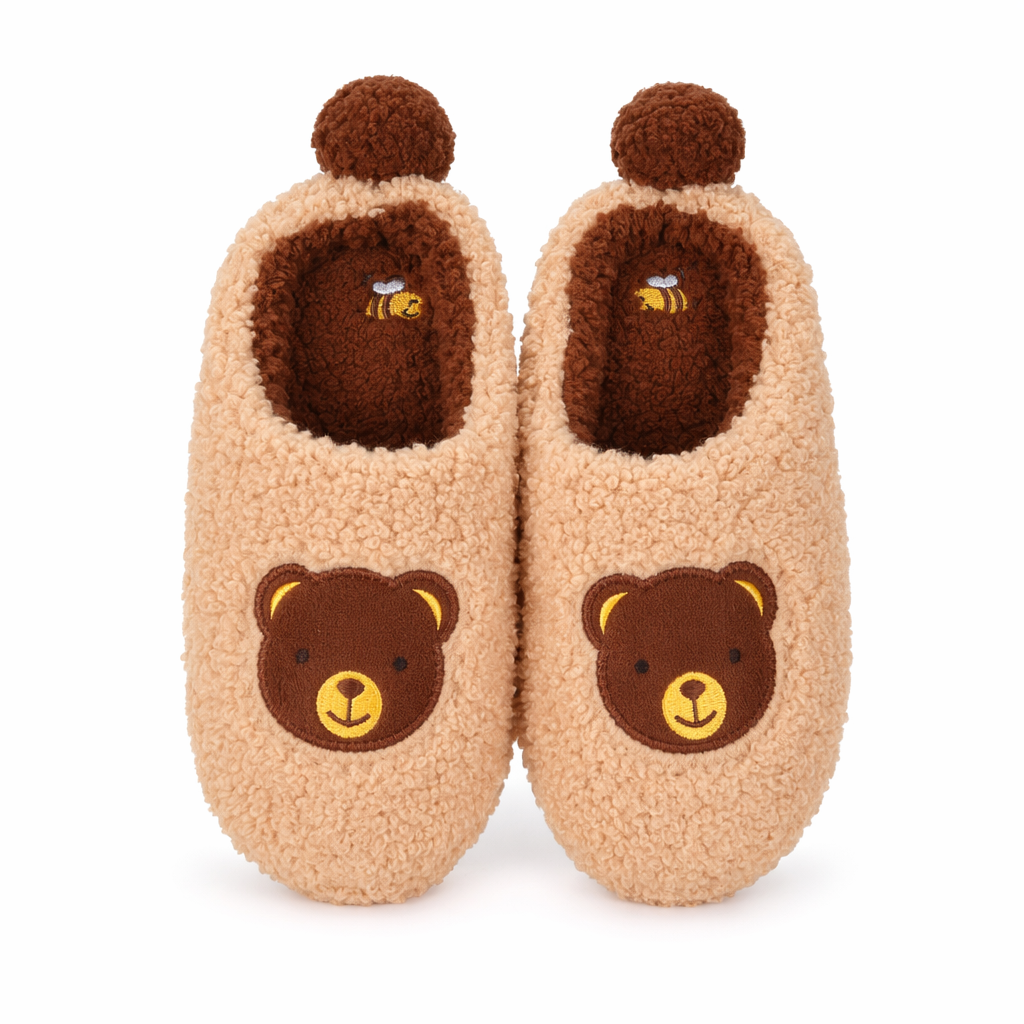 Factory-Made 3D Animal Head Slippers: Bear & Unicorn Plush Color 0