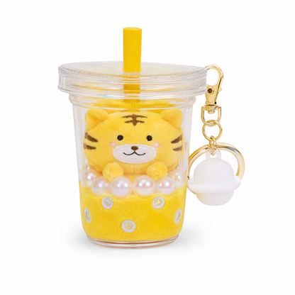 Charming Cartoon Boba Cup Keychain Yellow