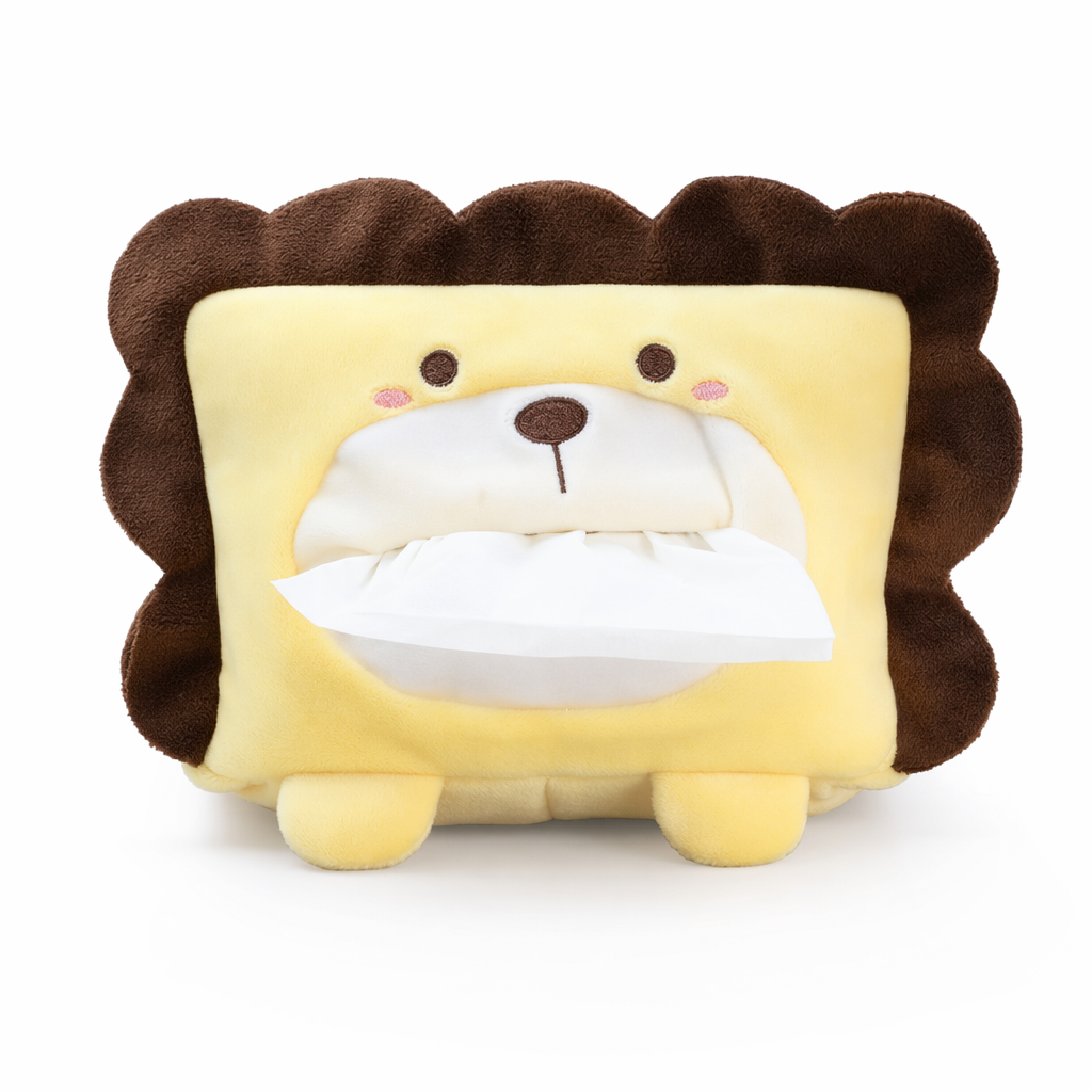 Plush Animal Napkin Holder: Versatile & Adorable Car Accessories Yellow