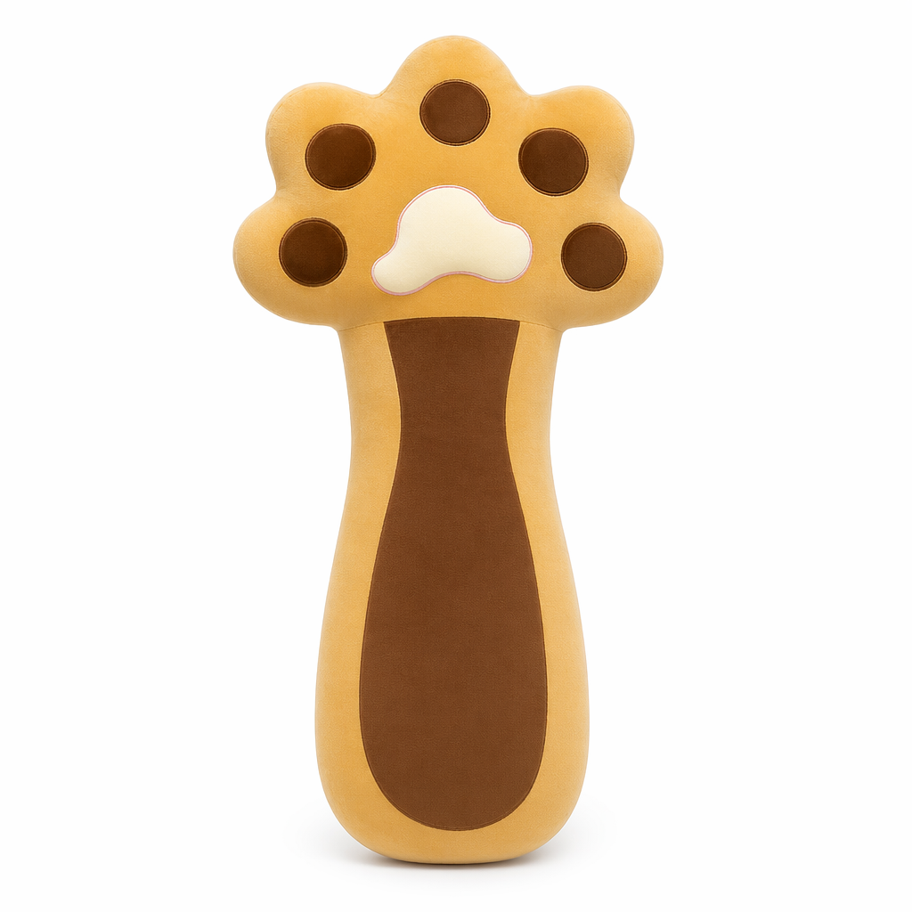 Adorable 70-110CM Soft Kawaii Cat Paw Pillow Brown