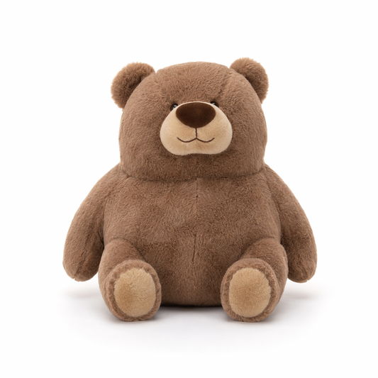 Fuzzy Brown Polar Bear Plush 1