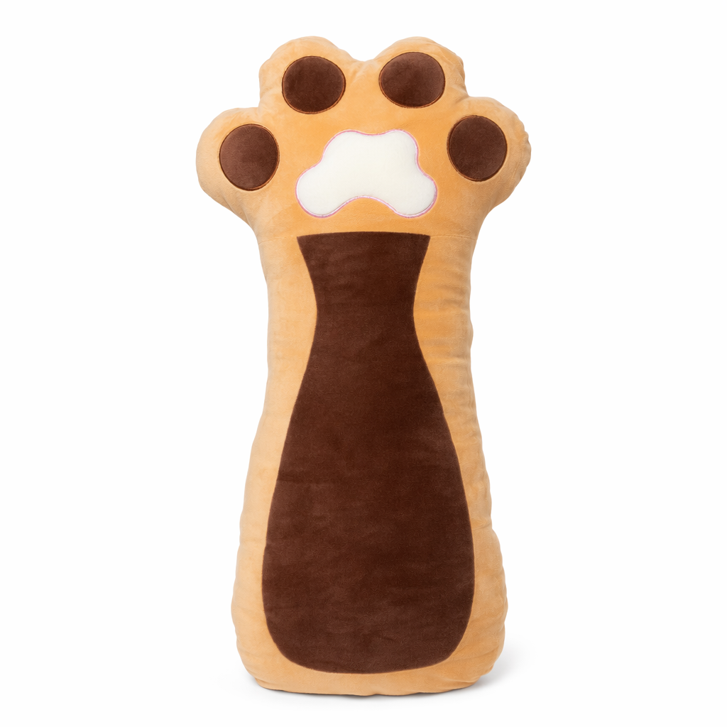 Pawy - Soft Kawaii Cat Paw Pillow (Brown) 70cm