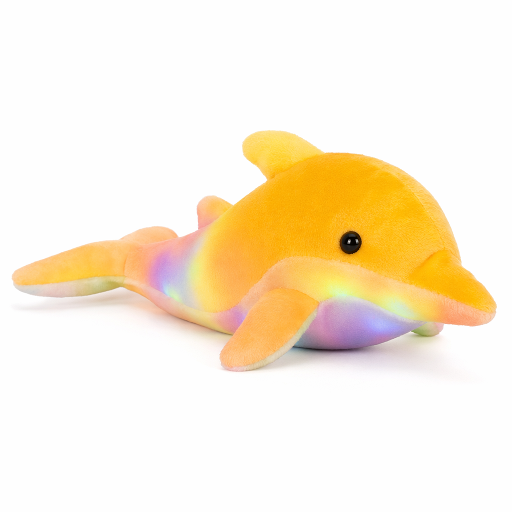 Blue Dolphin Plush Toy Yellow