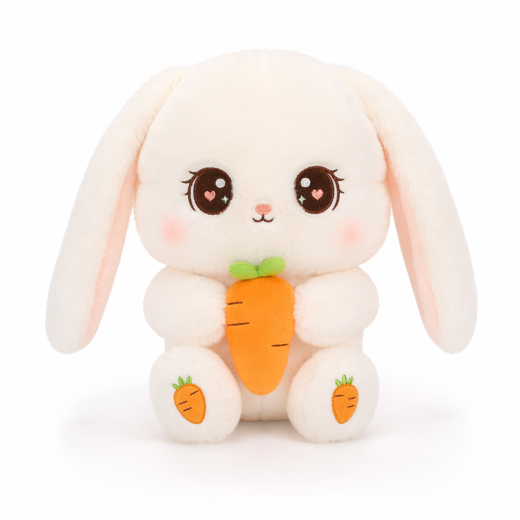 Adrian - Fluffy Bunny Rabbit with Carrot Bunny