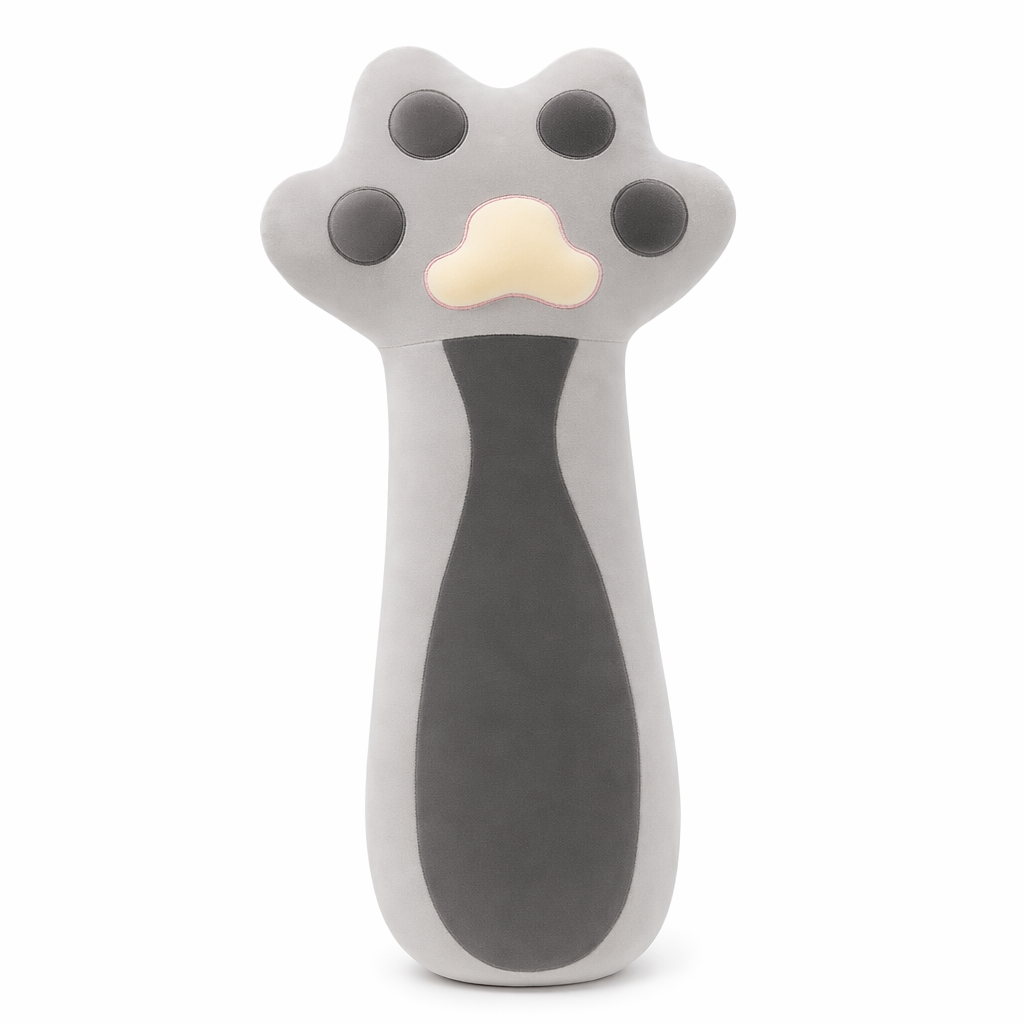 Adorable 70-110CM Soft Kawaii Cat Paw Pillow Gray