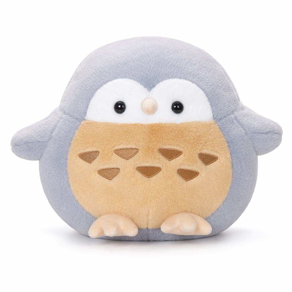 Everly - 38cm Owl Plush Gray