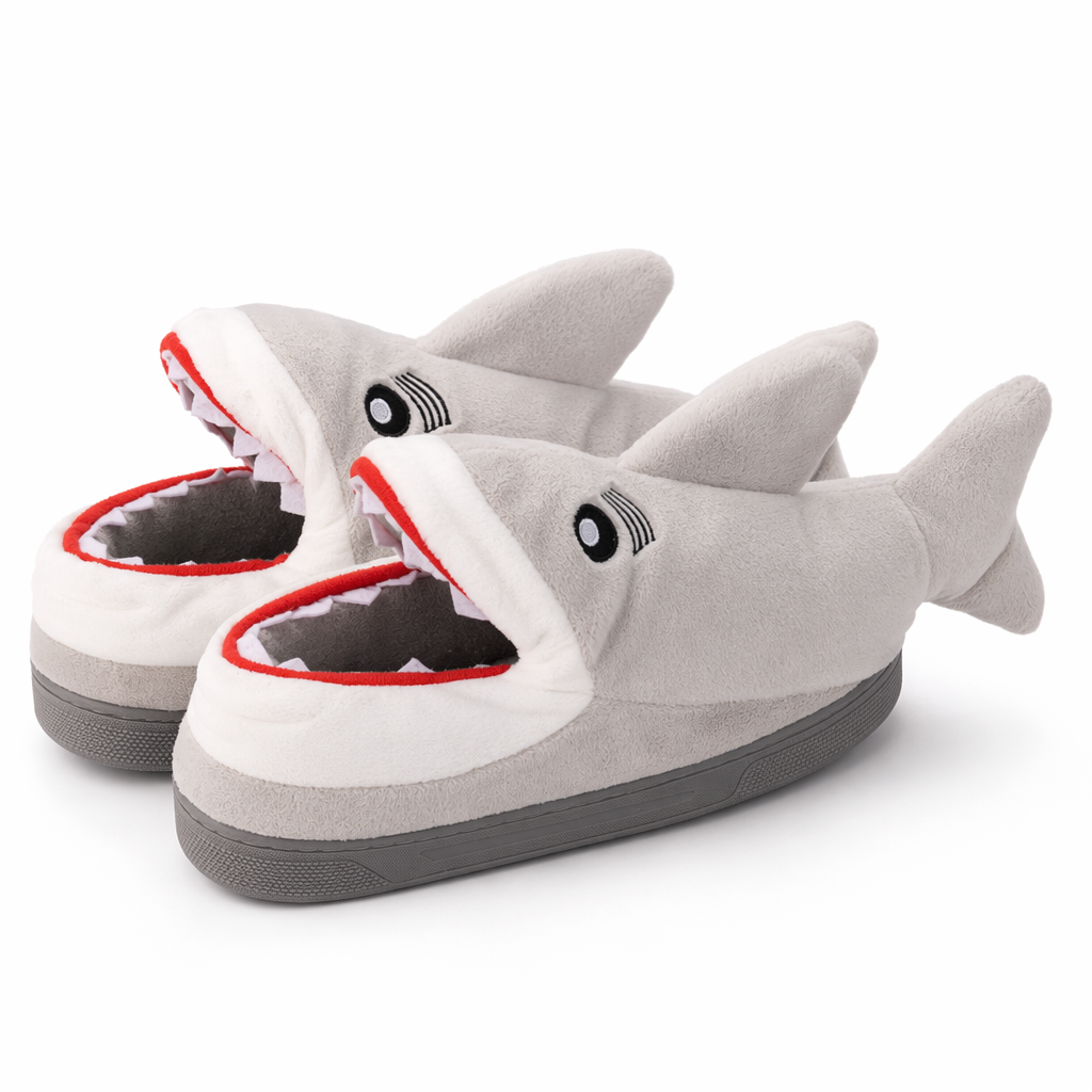 Zoey - Warm Plush Shark Slippers 1