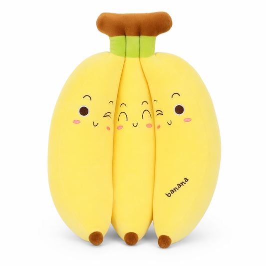 35cm Squishy Banana Plush: Adorable, Soft, Cartoony! Yellow