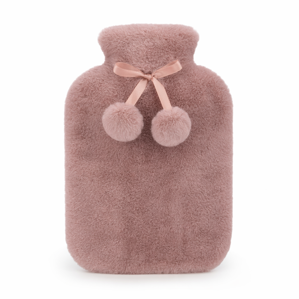 Rabbit Fur Hot Water Bottle as picture