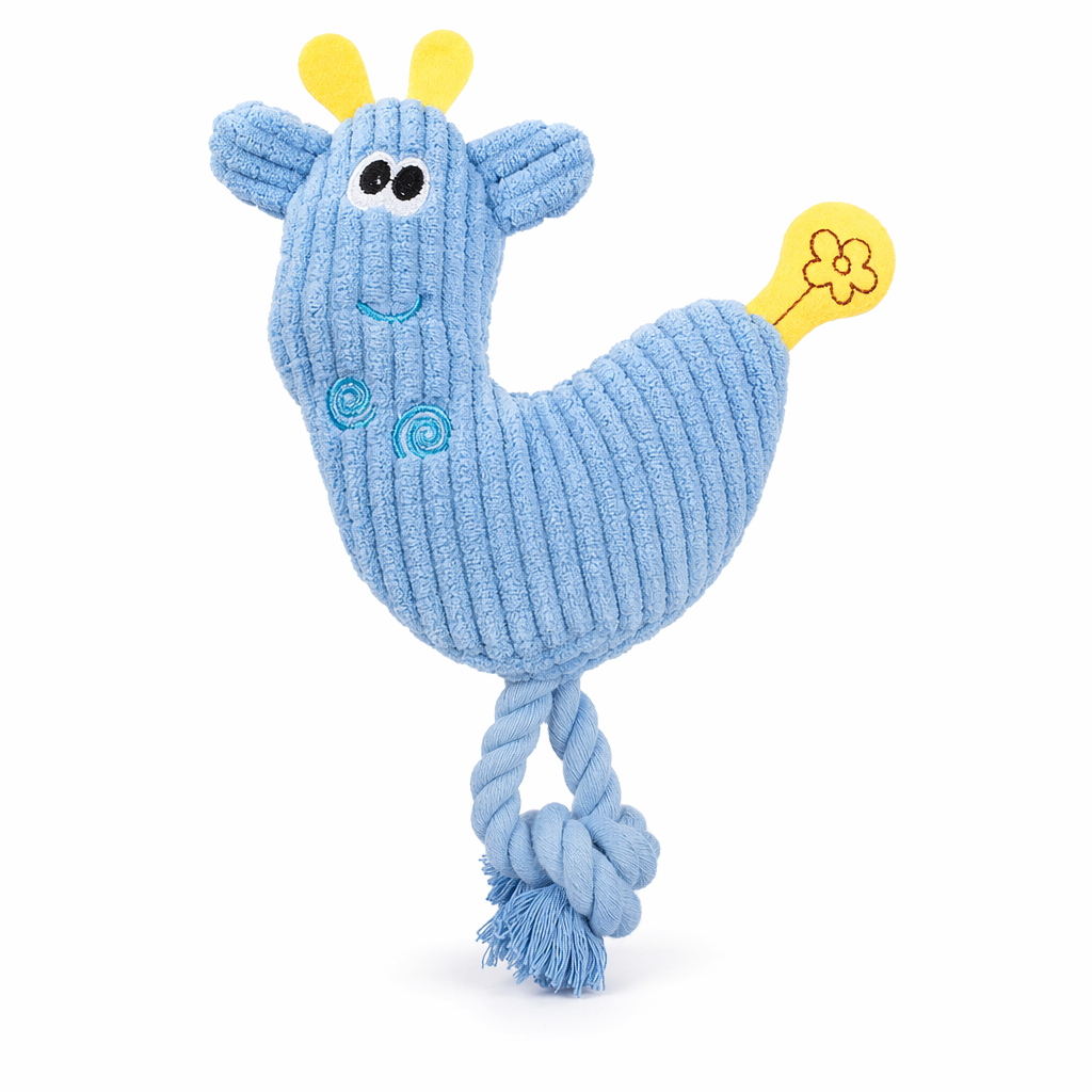 Deer Vocal Dog Plush Toy Blue