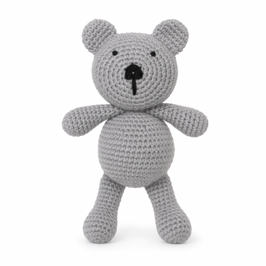 Adorable Knitted Stuffed Toy Gray