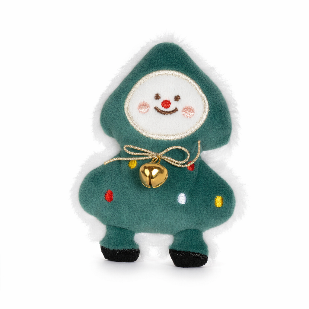 Christmas Plush Squeaky Toy: Interactive, Chewable Green