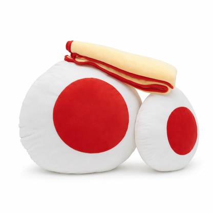 Cozy Plush Pillow Blanket Toy red