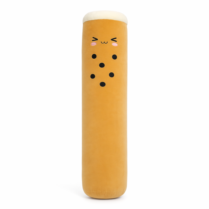 Bubble Milk Tea Plush Pillow Brown