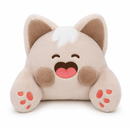 Cartoon Cat Plush: Adorable Decorative Home Pillow Light brown