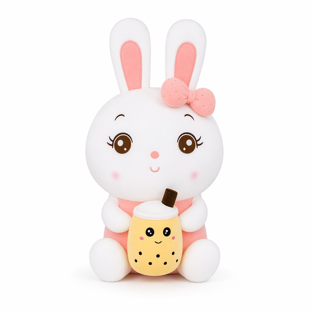 William - Colorful ized Rabbit Boba Plush Pic