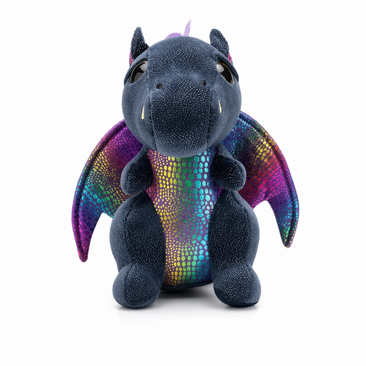 Adorable 25cm Dragon Plush Toy black