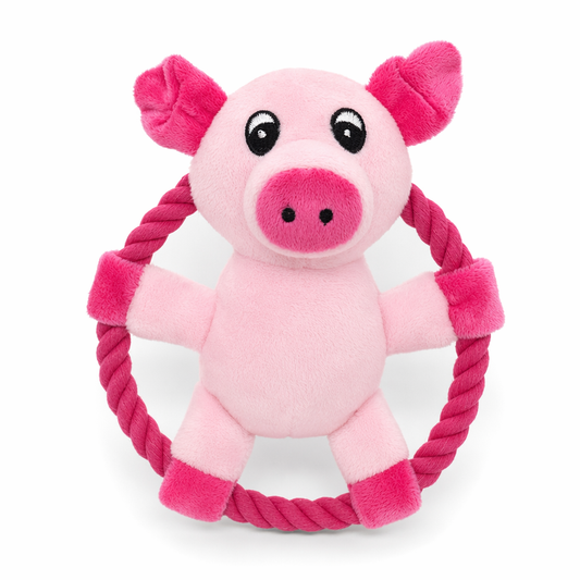 Squeaky Plush Dog Toy Collection Pig