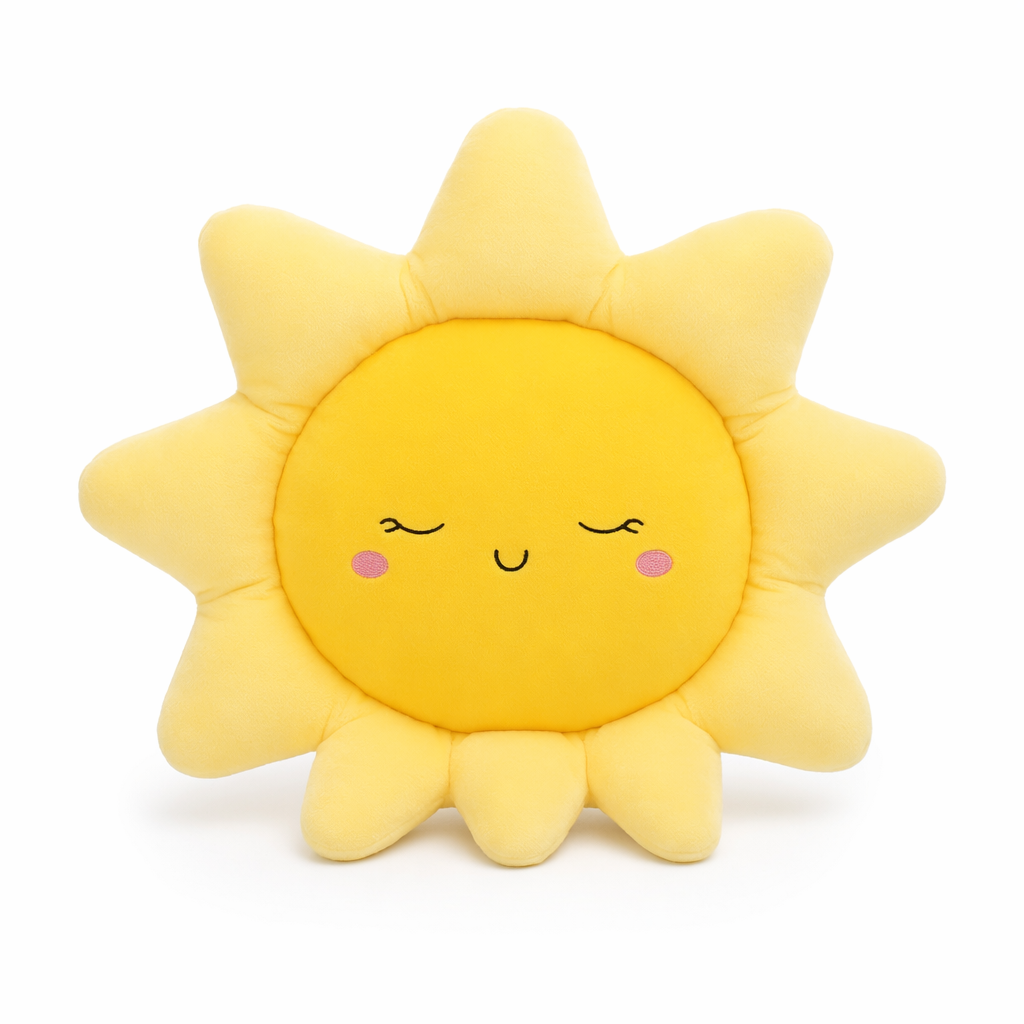Stylish Sun Design  Car Pillows Yellow