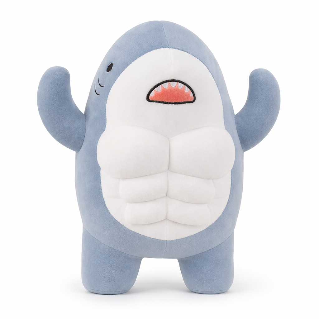 45CM Muscle Shark Plush style 2