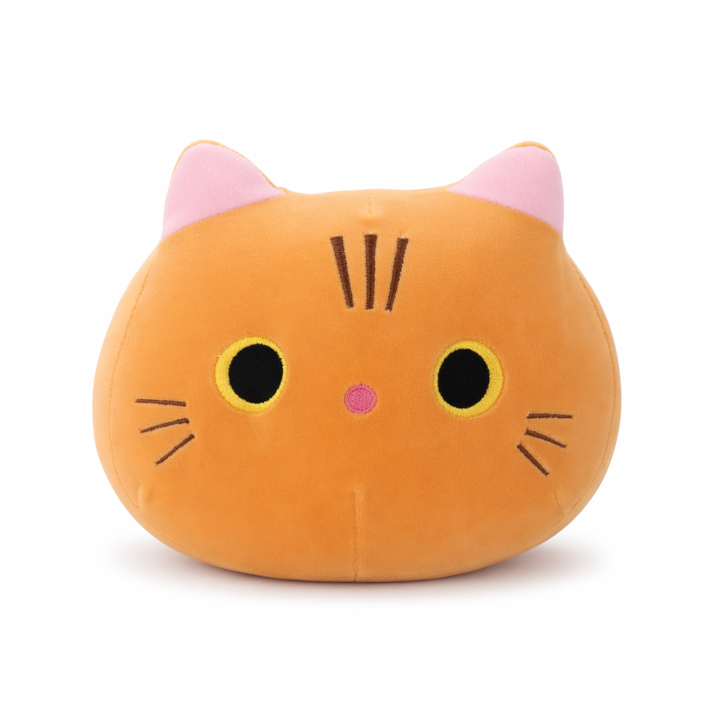 Madison - Kawaii 25cm Black Cat Plush Orange