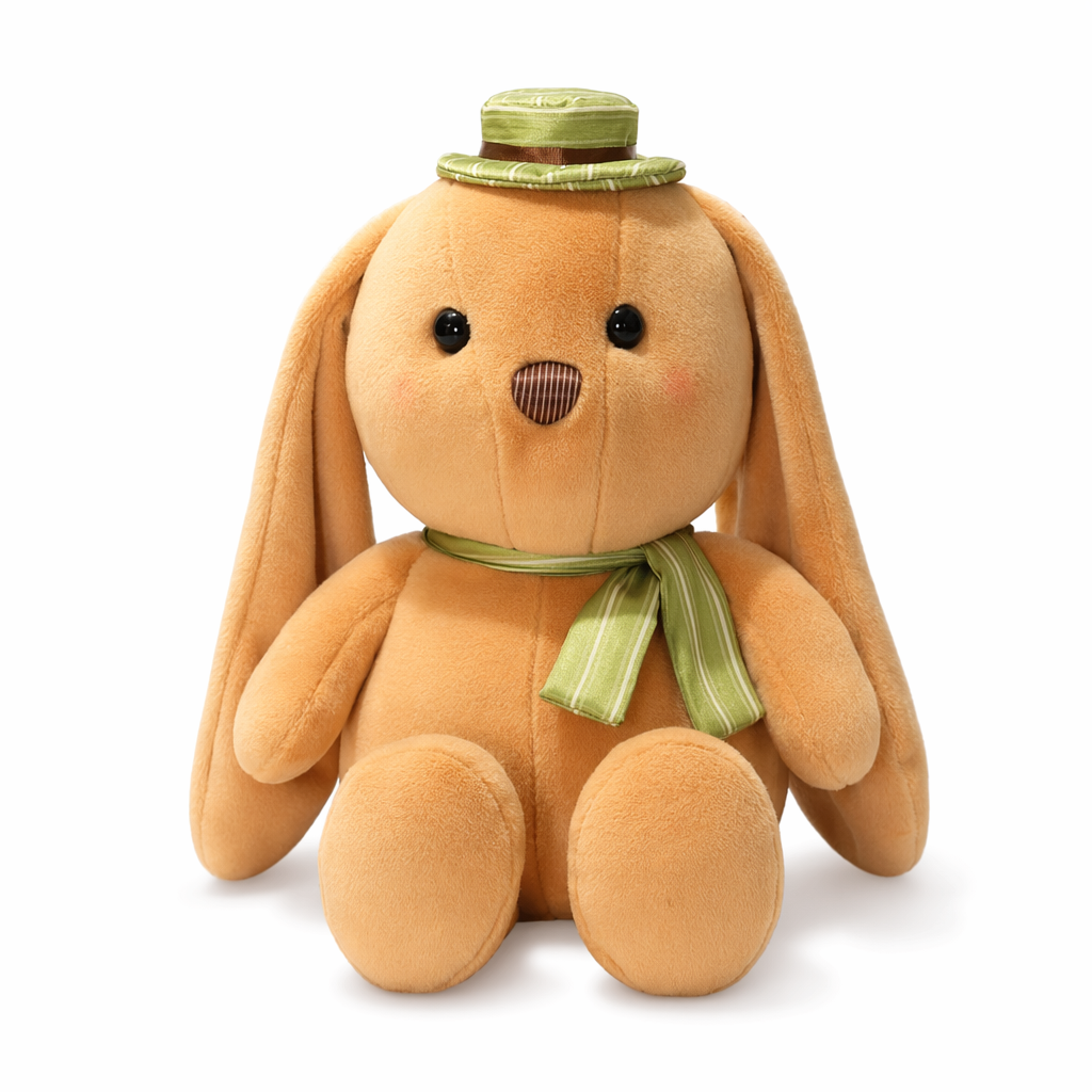 Soft Squishy Bunny Plush Toy Brown