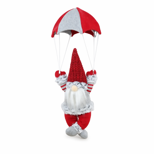 Cheerful Santa Gnome Plush Doll Gray
