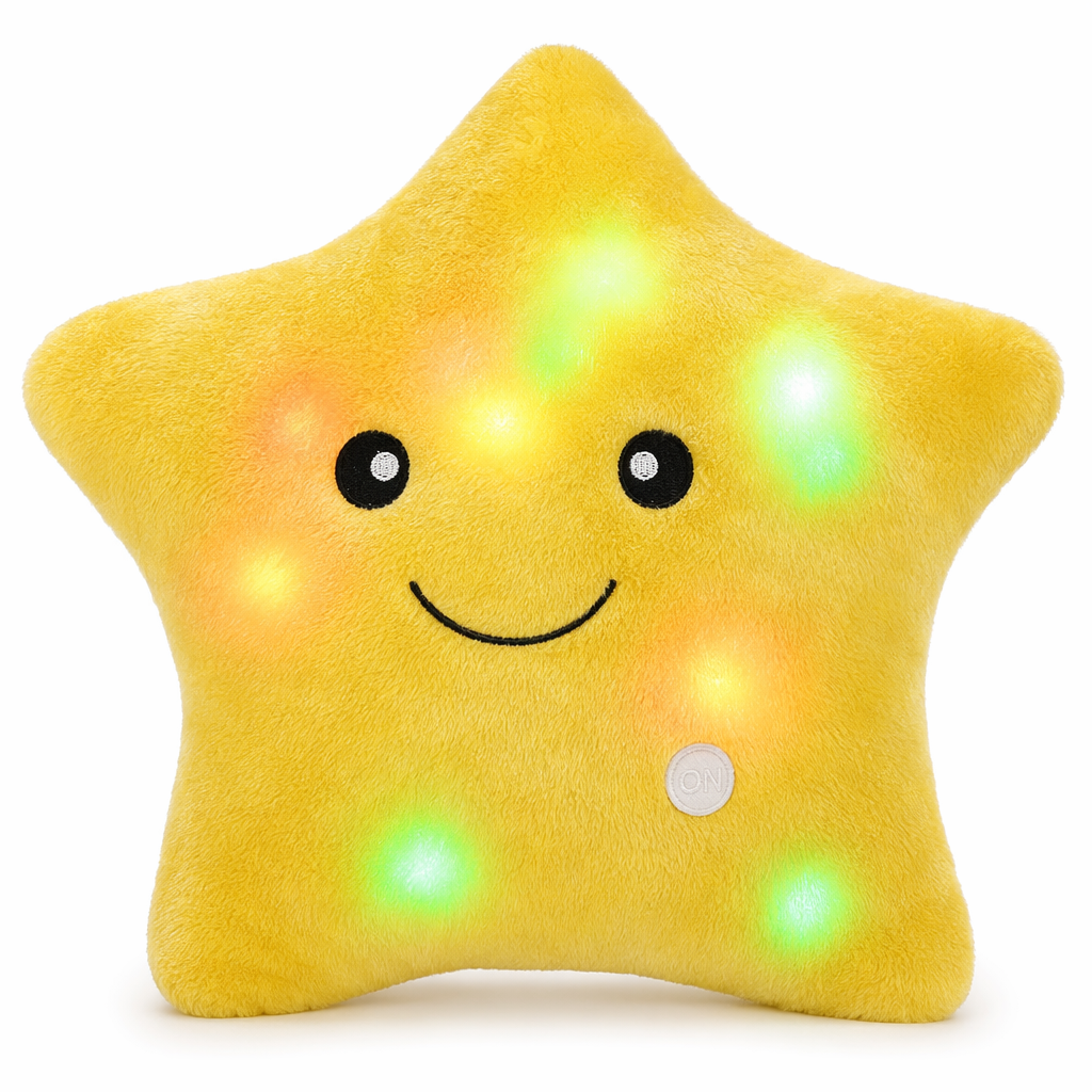 Glowing LED Star Stuffed Toys Yellow