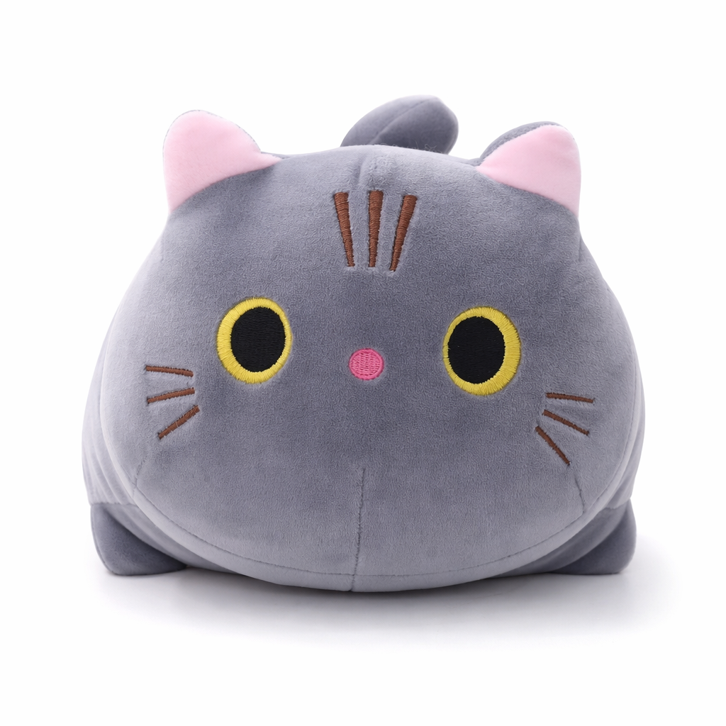 Madison - Kawaii 25cm Black Cat Plush Gray
