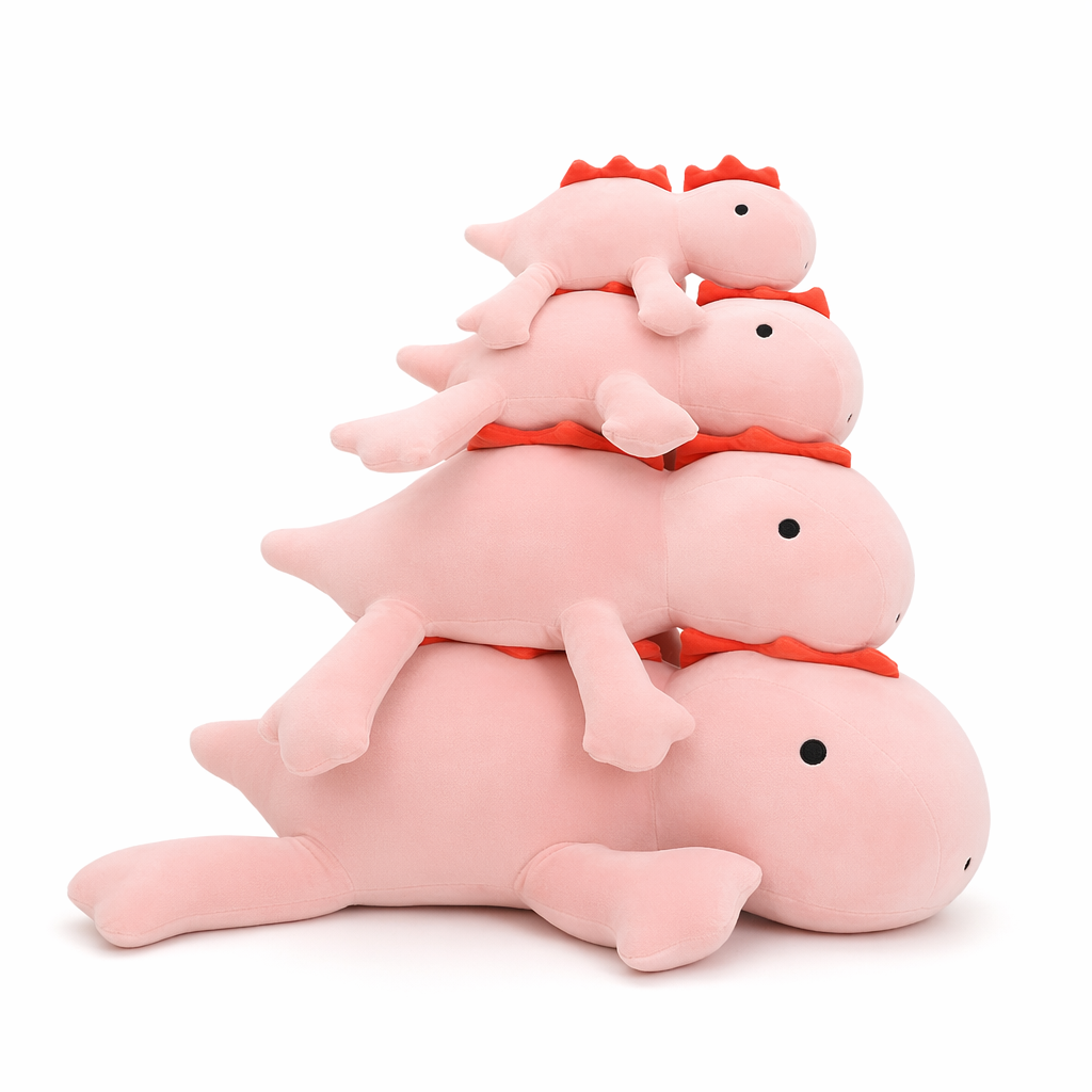 Thomas - 30cm Cute Pink Dinosaur Plush Pink