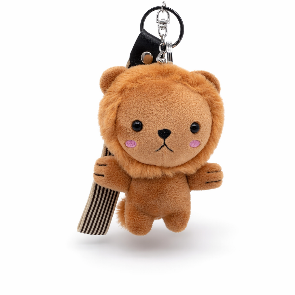 Cartoon Lion Plush  Keychain Default Title