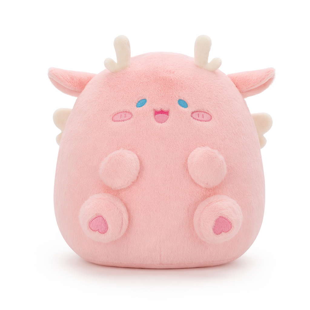 Riley - Ultra-soft, Fluffy Dinosaur Plush Toys Pink