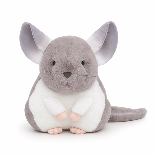 Adorable izable Plush Hamster Toy Gray