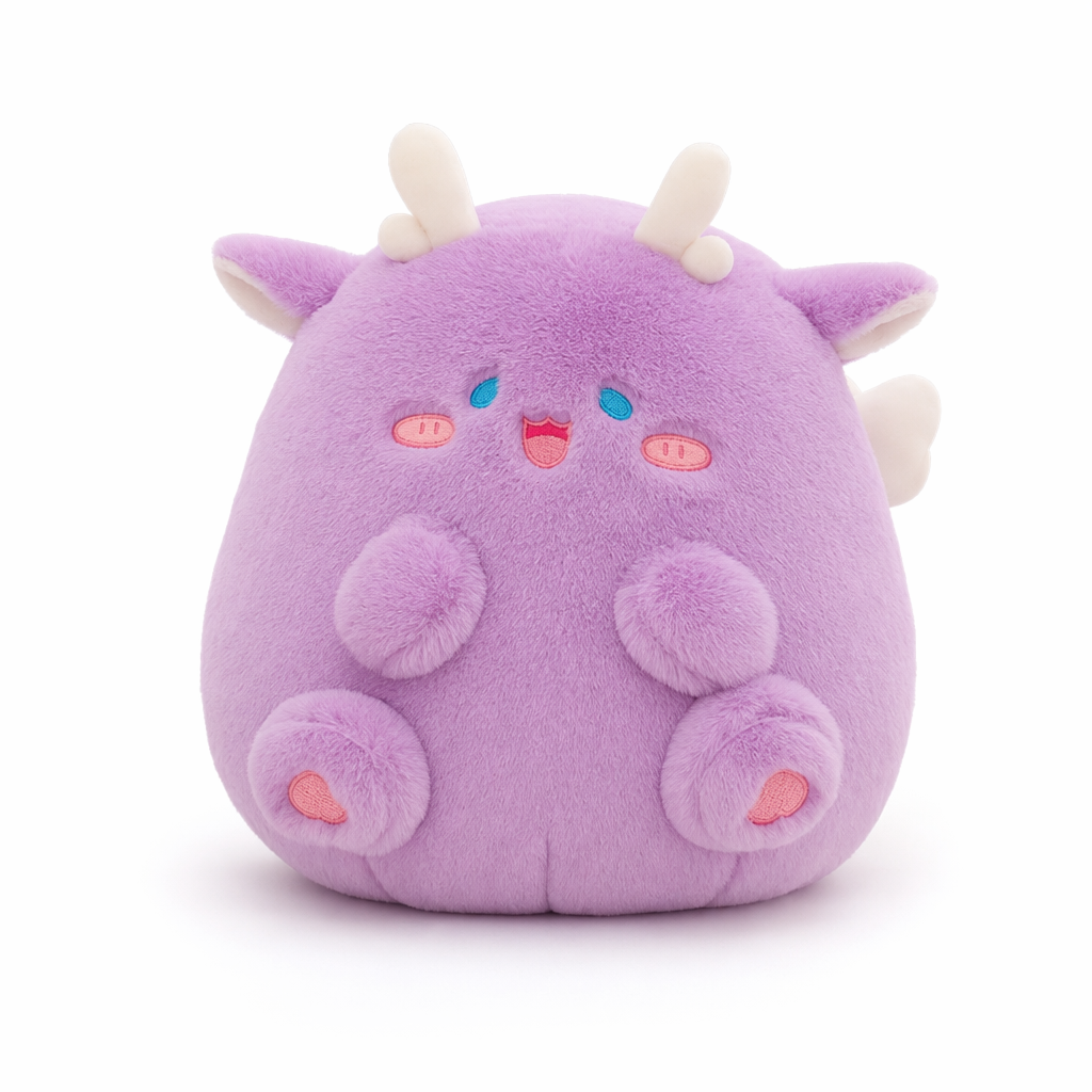Riley - Ultra-soft, Fluffy Dinosaur Plush Toys Purple